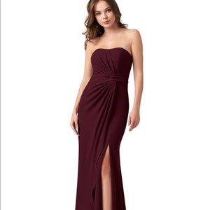 Azazie Jacqueline Cabernet Bridesmaid Dress